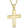 Χρυσός Ανδρικός σταυρός με αλυσίδα 14 Καρατίων