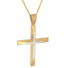 Χρυσός Ανδρικός σταυρός με αλυσίδα 14 Καρατίων