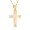 Χρυσός Ανδρικός σταυρός με αλυσίδα 14 Καρατίων