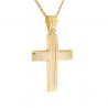 Χρυσός Ανδρικός σταυρός με αλυσίδα 14 Καρατίων