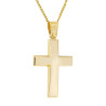 Χρυσός Ανδρικός σταυρός με αλυσίδα 14 Καρατίων