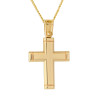 Χρυσός Ανδρικός σταυρός με αλυσίδα 14 Καρατίων
