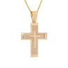 Χρυσός Ανδρικός σταυρός με αλυσίδα 14 Καρατίων