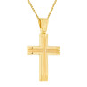 Χρυσός Ανδρικός σταυρός με αλυσίδα 14 Καρατίων