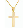 Χρυσός Ανδρικός σταυρός με αλυσίδα 14 Καρατίων