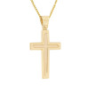 Χρυσός Ανδρικός σταυρός με αλυσίδα 14 Καρατίων