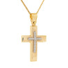 Χρυσός γυναικείος σταυρός με αλυσίδα 14 Καρατίων