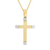 Χρυσός γυναικείος σταυρός με αλυσίδα 14 Καρατίων