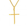 Χρυσός ανδρικός σταυρός με αλυσίδα 14 Καρατίων