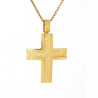 Χρυσός ανδρικός σταυρός με αλυσίδα 14 Καρατίων