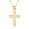 Χρυσός ανδρικός σταυρός με αλυσίδα 14 Καρατίων