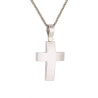 Λευκόχρυσος ανδρικός σταυρός με αλύσιδα 14 Καρατίων