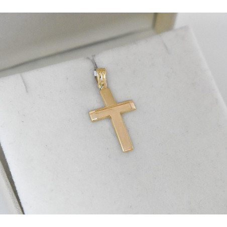 Χρυσός Ανδρικός σταυρός με αλυσίδα 14 Καρατίων