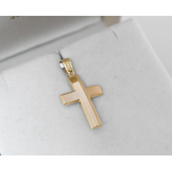 Χρυσός Ανδρικός σταυρός με αλυσίδα 14 Καρατίων