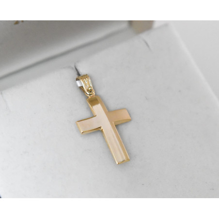 Χρυσός Ανδρικός σταυρός με αλυσίδα 14 Καρατίων