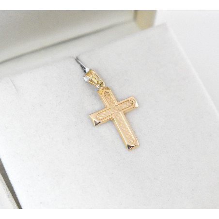 Χρυσός Ανδρικός σταυρός με αλυσίδα 14 Καρατίων