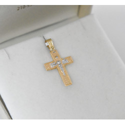Χρυσός Ανδρικός σταυρός με αλυσίδα 14 Καρατίων