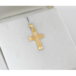Χρυσός Ανδρικός σταυρός με αλυσίδα 14 Καρατίων