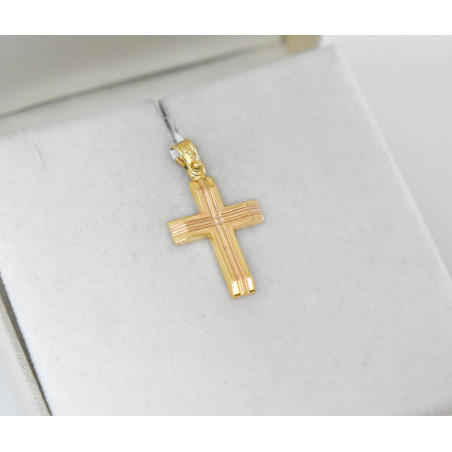Χρυσός Ανδρικός σταυρός με αλυσίδα 14 Καρατίων