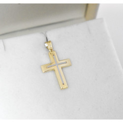 Χρυσός Ανδρικός σταυρός με αλυσίδα 14 Καρατίων