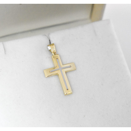 Χρυσός Ανδρικός σταυρός με αλυσίδα 14 Καρατίων