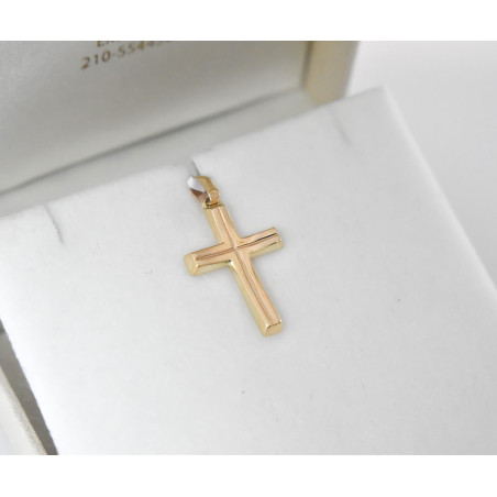 χρυσος γυναικείος Σταυρός Με Αλυσίδα 14 Καρατίων