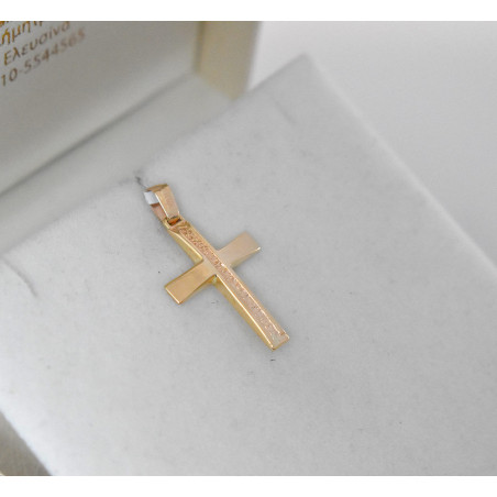 χρυσος γυναικείος Σταυρός Με Αλυσίδα 14 Καρατίων
