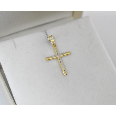 Χρυσός Ανδρικός σταυρός με αλυσίδα 14 Καρατίων