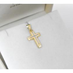 Χρυσός Ανδρικός σταυρός με αλυσίδα 14 Καρατίων