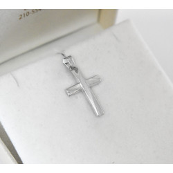 Λευκόχρυσος ανδρικός σταυρός 14 Καρατίων