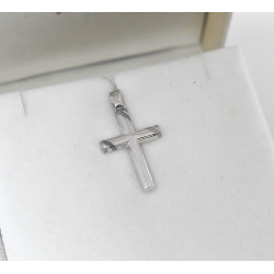 Λευκόχρυσος ανδρικός σταυρός 14 Καρατίων
