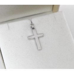 Λευκόχρυσος ανδρικός σταυρός με Αυλίδα 9 Καρατίων