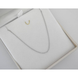 Αλυσίδα θήτα από λευκόχρυσο 9 καρατίων