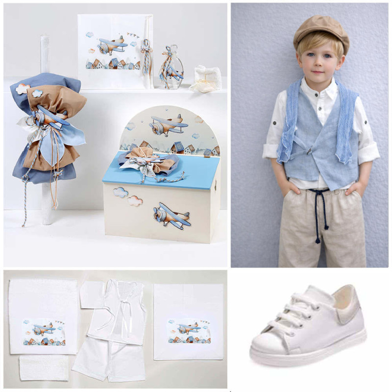 ΠΑΚΕΤΟ ΒΑΠΤΙΣΗΣ ΓΙΑ ΑΓΟΡΑΚΙ ΑΕΡΟΠΛΑΝΟ ΜΕ ΡΟΥΧΟ Guy Laroche