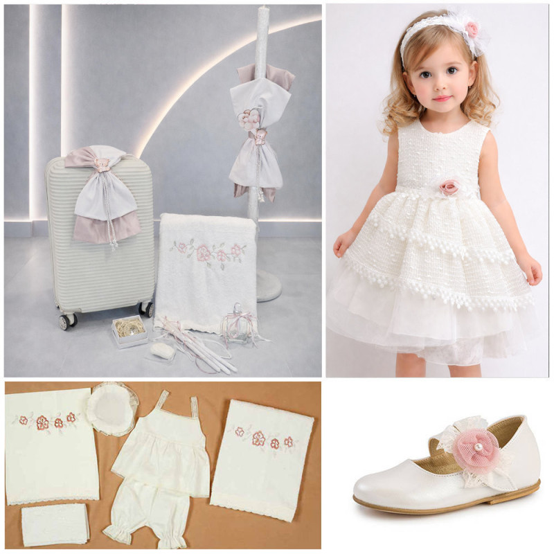 ΠΑΚΕΤΟ ΒΑΠΤΙΣΗΣ ΓΙΑ ΚΟΡΙΤΣΑΚΙ ΑΡΚΟΥΔΑΚΙ ΜΕ ΜΠΑΛΟΝΙΑ ΜΕ ΡΟΥΧΟ LE PETIT PRE