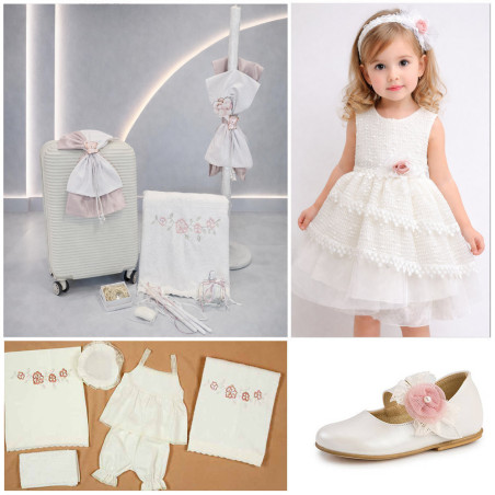 ΠΑΚΕΤΟ ΒΑΠΤΙΣΗΣ ΓΙΑ ΚΟΡΙΤΣΑΚΙ ΑΡΚΟΥΔΑΚΙ ΜΕ ΜΠΑΛΟΝΙΑ ΜΕ ΡΟΥΧΟ LE PETIT PRE