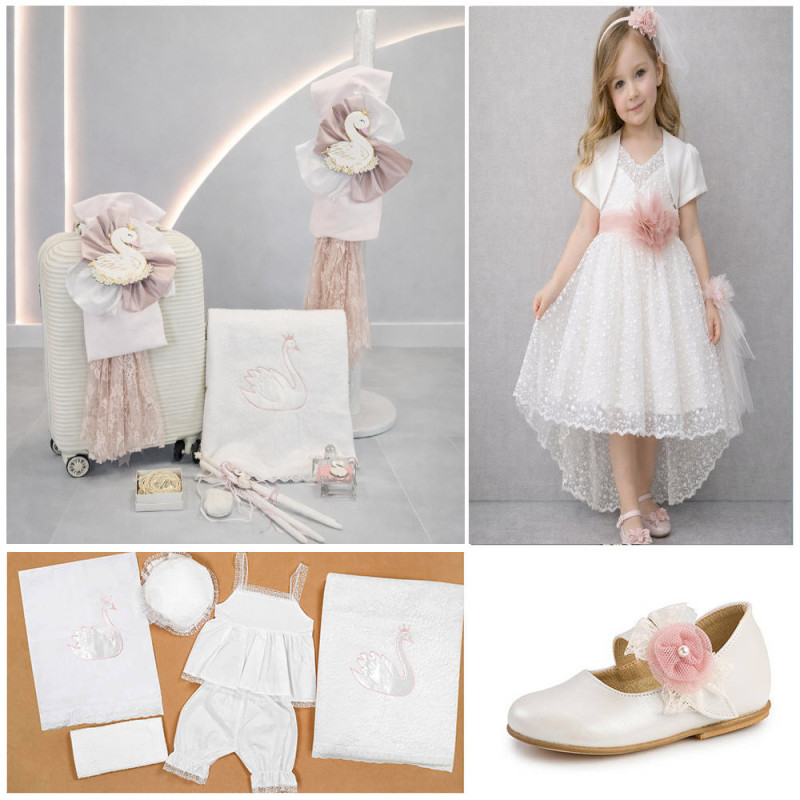 ΠΑΚΕΤΟ ΒΑΠΤΙΣΗΣ ΓΙΑ ΚΟΡΙΤΣΑΚΙ ΚΥΚΝΟΣ ΜΕ ΡΟΥΧΟ Carousel