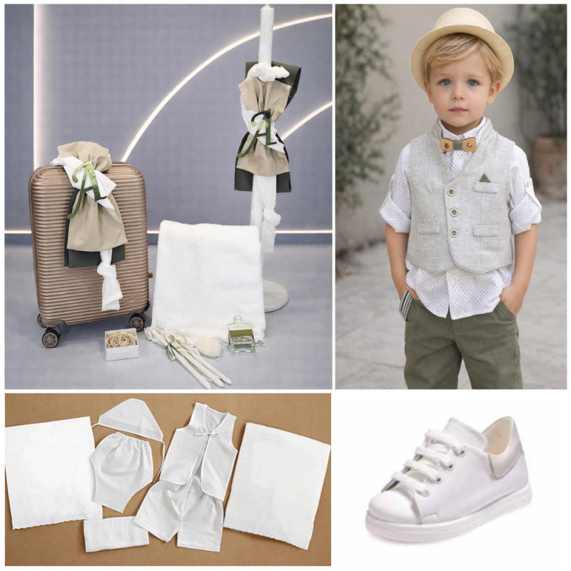 ΠΑΚΕΤΟ ΒΑΠΤΙΣΗΣ ΓΙΑ ΑΓΟΡΑΚΙ ΜΟΝΟΓΡΑΜΜΑ ΜΕ ΡΟΥΧΟ Carousel