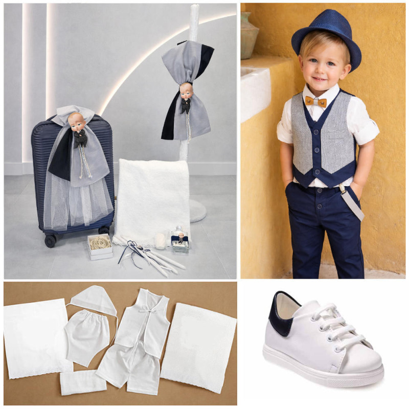 ΠΑΚΕΤΟ ΒΑΠΤΙΣΗΣ ΓΙΑ ΑΓΟΡΑΚΙ ΑΡΧΗΓΟΣ ΑΠΟ ΚΟΥΝΙΑ Boss Baby ΜΕ ΡΟΥΧΟ Carousel