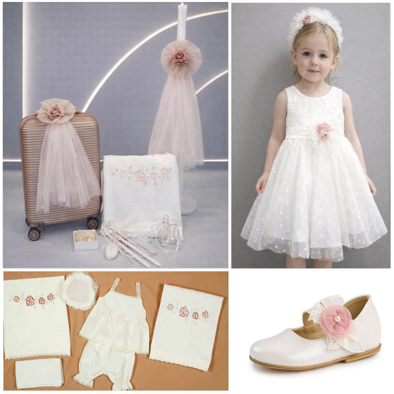 ΠΑΚΕΤΟ ΒΑΠΤΙΣΗΣ ΓΙΑ ΚΟΡΙΤΣΑΚΙ ΤΡΙΑΝΤΑΦΥΛΛΟ ΜΕ ΡΟΥΧΟ Guy Laroche