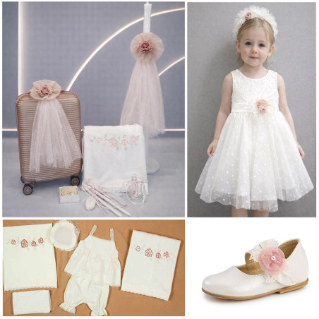 ΠΑΚΕΤΟ ΒΑΠΤΙΣΗΣ ΓΙΑ ΚΟΡΙΤΣΑΚΙ ΤΡΙΑΝΤΑΦΥΛΛΟ ΜΕ ΡΟΥΧΟ Guy Laroche