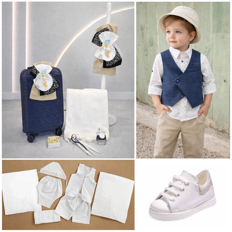 ΠΑΚΕΤΟ ΒΑΠΤΙΣΗΣ ΓΙΑ ΑΓΟΡΑΚΙ ΑΡΚΟΥΔΑΚΙ ΜΕ ΜΠΑΛΟΝΙΑ ΜΕ ΡΟΥΧΟ Guy Laroche