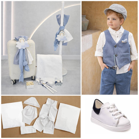 ΠΑΚΕΤΟ ΒΑΠΤΙΣΗΣ ΓΙΑ ΑΓΟΡΑΚΙ ΟΥΡΑΝΙΟ ΤΟΞΟ ΜΕ ΡΟΥΧΟ Guy Laroche