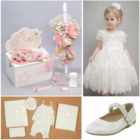 ΠΑΚΕΤΟ ΒΑΠΤΙΣΗΣ ΓΙΑ ΚΟΡΙΤΣΑΚΙ LITTLE STARS ΜΕ ΡΟΥΧΟ Guy Laroche