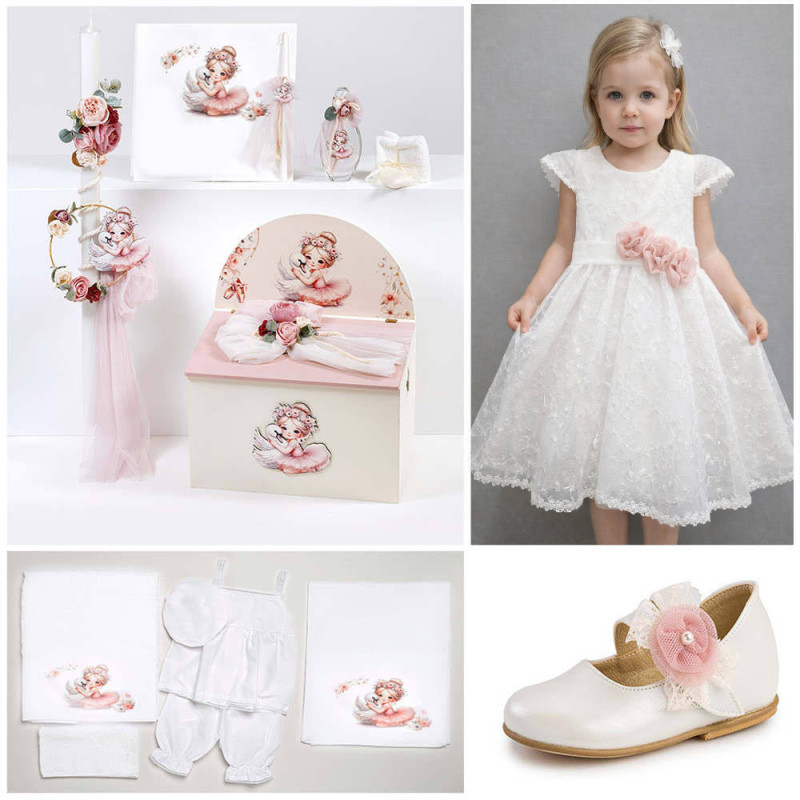 ΠΑΚΕΤΟ ΒΑΠΤΙΣΗΣ ΓΙΑ ΚΟΡΙΤΣΑΚΙ ΜΠΑΛΑΡΙΝΑ ΚΥΚΝΟΣ ΜΕ ΡΟΥΧΟ Guy Laroche