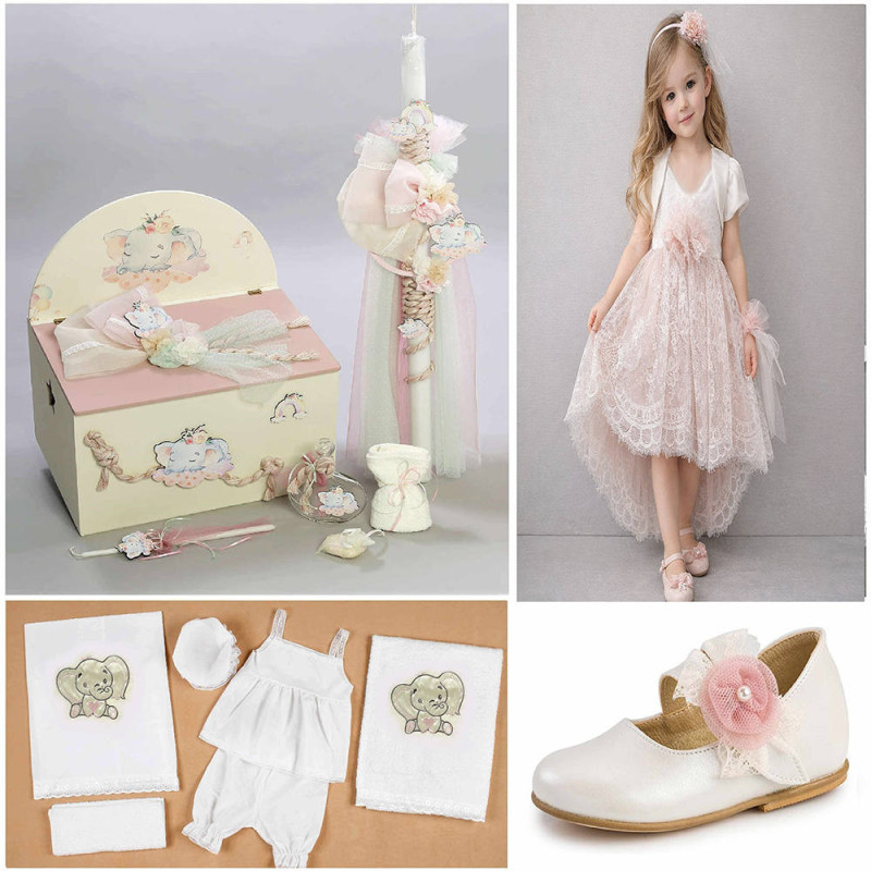 ΠΑΚΕΤΟ ΒΑΠΤΙΣΗΣ ΓΙΑ ΚΟΡΙΤΣΑΚΙ ΕΛΕΦΑΝΤΑΚΙ ΜΕ ΡΟΥΧΟ Carousel