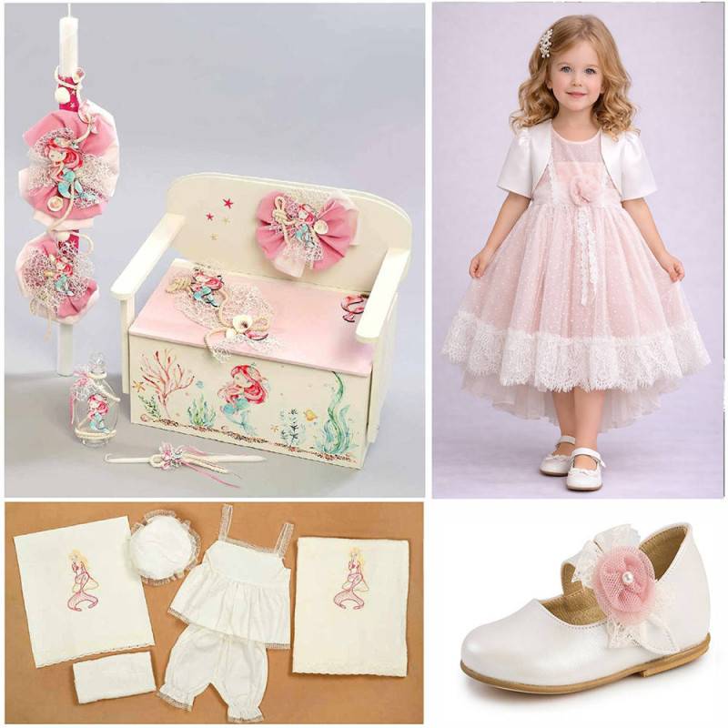 ΠΑΚΕΤΟ ΒΑΠΤΙΣΗΣ ΓΙΑ ΚΟΡΙΤΣΑΚΙ ΓΟΡΓΟΝΑ ΜΕ ΡΟΥΧΟ Carousel