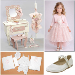 ΠΑΚΕΤΟ ΒΑΠΤΙΣΗΣ ΓΙΑ ΚΟΡΙΤΣΑΚΙ ΜΠΑΛΑΡΙΝΑ ΜΕ ΡΟΥΧΟ Carousel