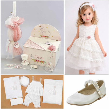 ΠΑΚΕΤΟ ΒΑΠΤΙΣΗΣ ΓΙΑ ΚΟΡΙΤΣΑΚΙ ΚΥΚΝΟΣ ΜΕ ΡΟΥΧΟ LE PETIT PRE