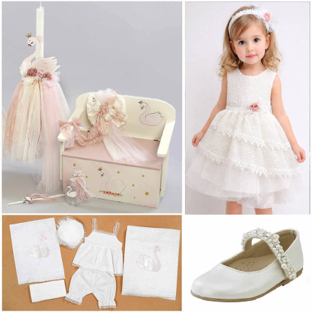 ΠΑΚΕΤΟ ΒΑΠΤΙΣΗΣ ΓΙΑ ΚΟΡΙΤΣΑΚΙ ΚΥΚΝΟΣ ΜΕ ΡΟΥΧΟ LE PETIT PRE